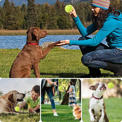 Indestructible Latex Dog Chew Squeaky Toy Ball for Small, Medium, and Large Breeds