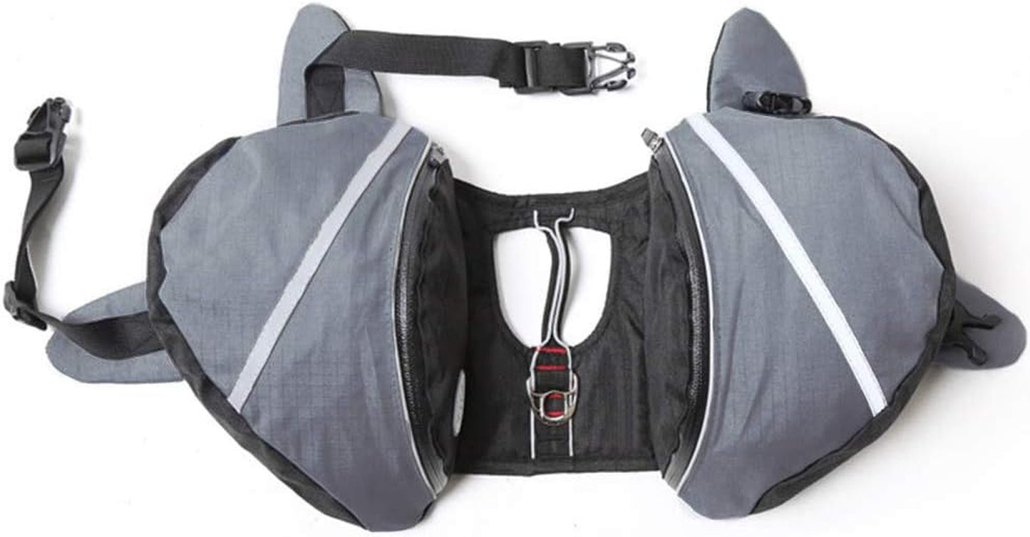 Waterproof Dog Backpack Hiking Gear Pet Harness Saddle Bag Adjustable Dog Vest Harness Reflective for Dog, Tripper Hound Bag Camping Swiming Traveling, Pet Accessories