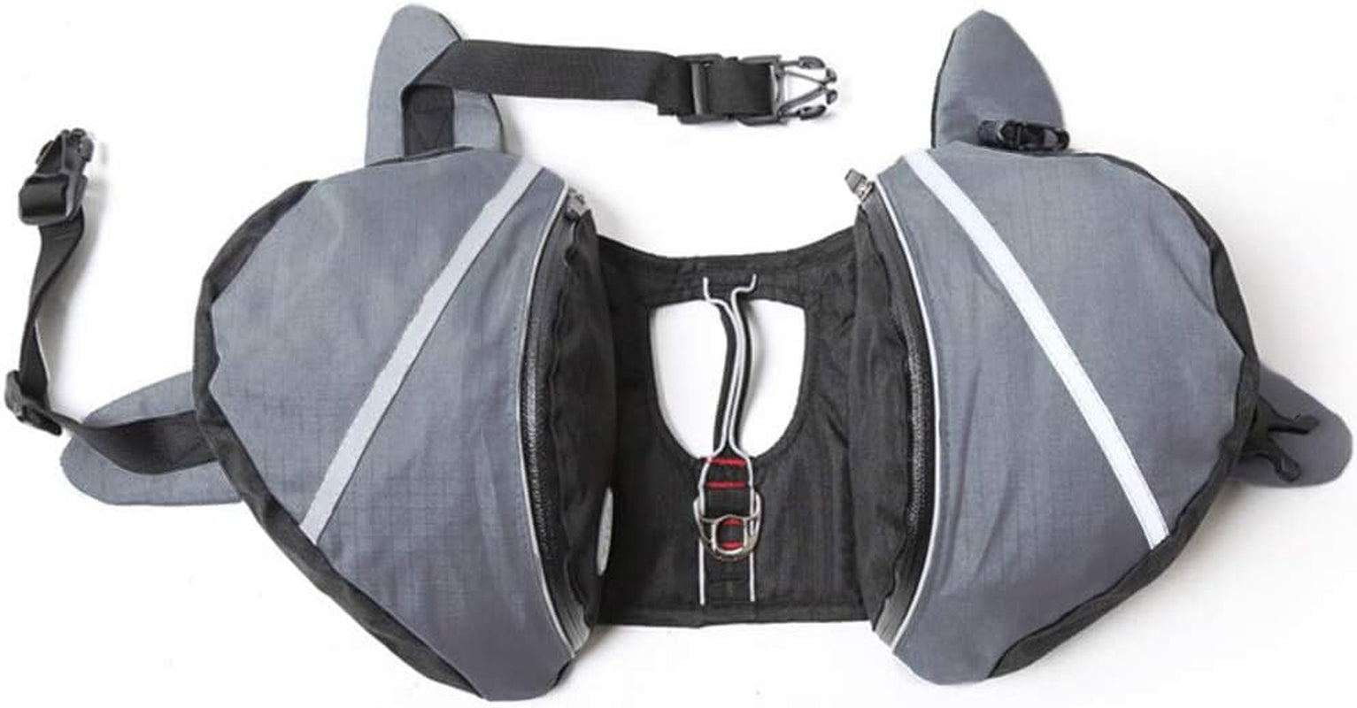 Waterproof Dog Backpack Hiking Gear Pet Harness Saddle Bag Adjustable Dog Vest Harness Reflective for Dog, Tripper Hound Bag Camping Swiming Traveling, Pet Accessories