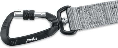 Heavy-Duty 24-Inch Short Dog Leash with Comfortable Handle and Lightweight Aviation Aluminum Clip - Ideal for Daily Walking and Training of Large and Medium Breeds (Sleet Gray)