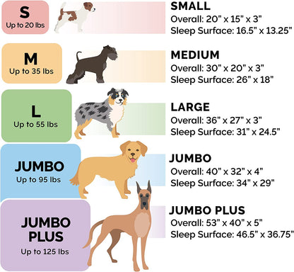 Replacement Dog Bed Cover - Comfy Plush Sofa-Style, Machine Washable, Diamond Brown, Jumbo Plus (XX-Large)