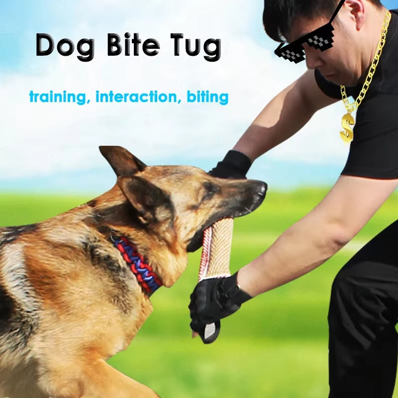 Durable Dog Training Bite Tug Pillow Sleeve with Dual Rope Handles for Malinois, German Shepherd, and Rottweiler