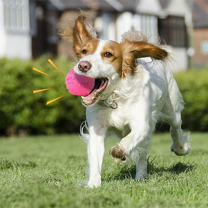 Indestructible Latex Dog Chew Squeaky Toy Ball for Small, Medium, and Large Breeds