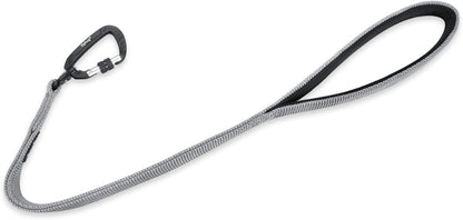 Heavy-Duty 24-Inch Short Dog Leash with Comfortable Handle and Lightweight Aviation Aluminum Clip - Ideal for Daily Walking and Training of Large and Medium Breeds (Sleet Gray)