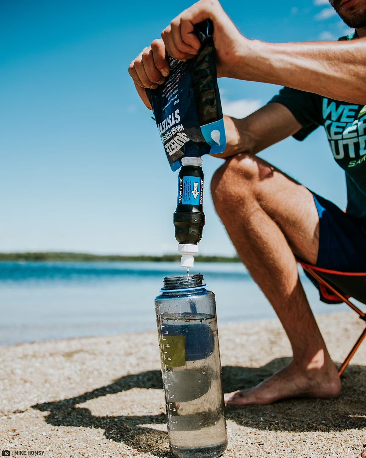 Products SP129 Squeeze Water Filtration System W/ Two 32-Oz Squeeze Pouches, Straw, and Hydration Pack Adapter