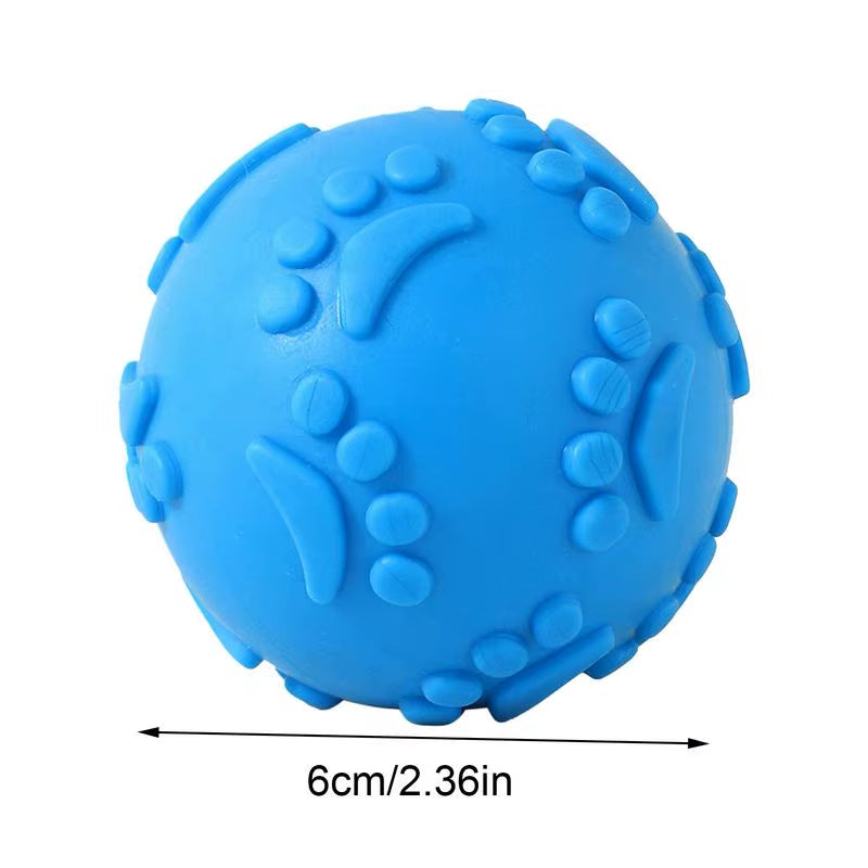 Indestructible Latex Dog Chew Squeaky Toy Ball for Small, Medium, and Large Breeds