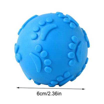 Indestructible Latex Dog Chew Squeaky Toy Ball for Small, Medium, and Large Breeds