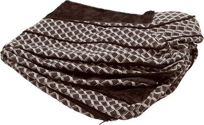 Replacement Dog Bed Cover - Comfy Plush Sofa-Style, Machine Washable, Diamond Brown, Jumbo Plus (XX-Large)