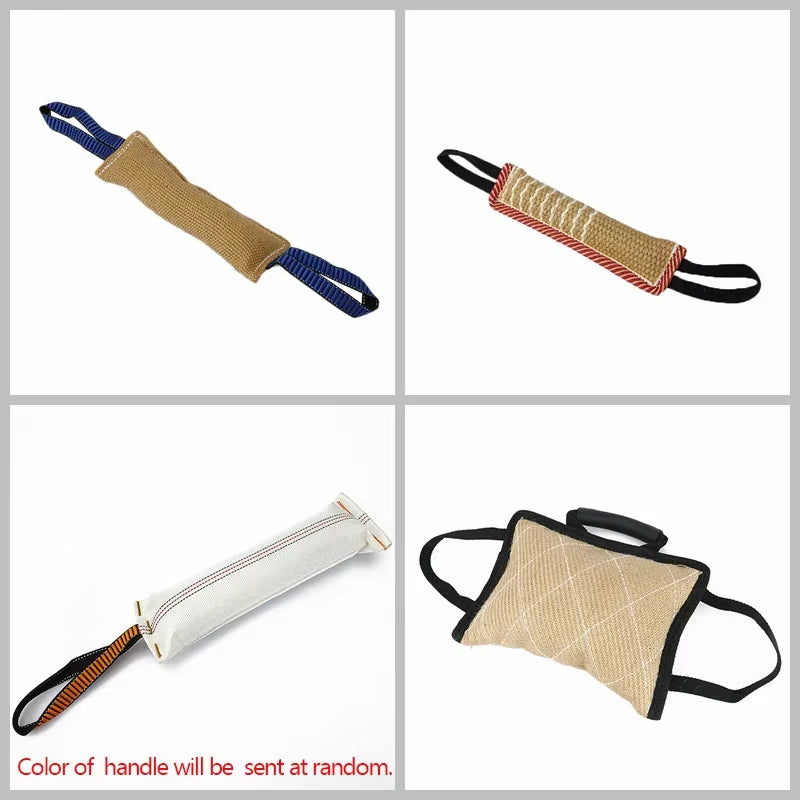 Durable Dog Training Bite Tug Pillow Sleeve with Dual Rope Handles for Malinois, German Shepherd, and Rottweiler