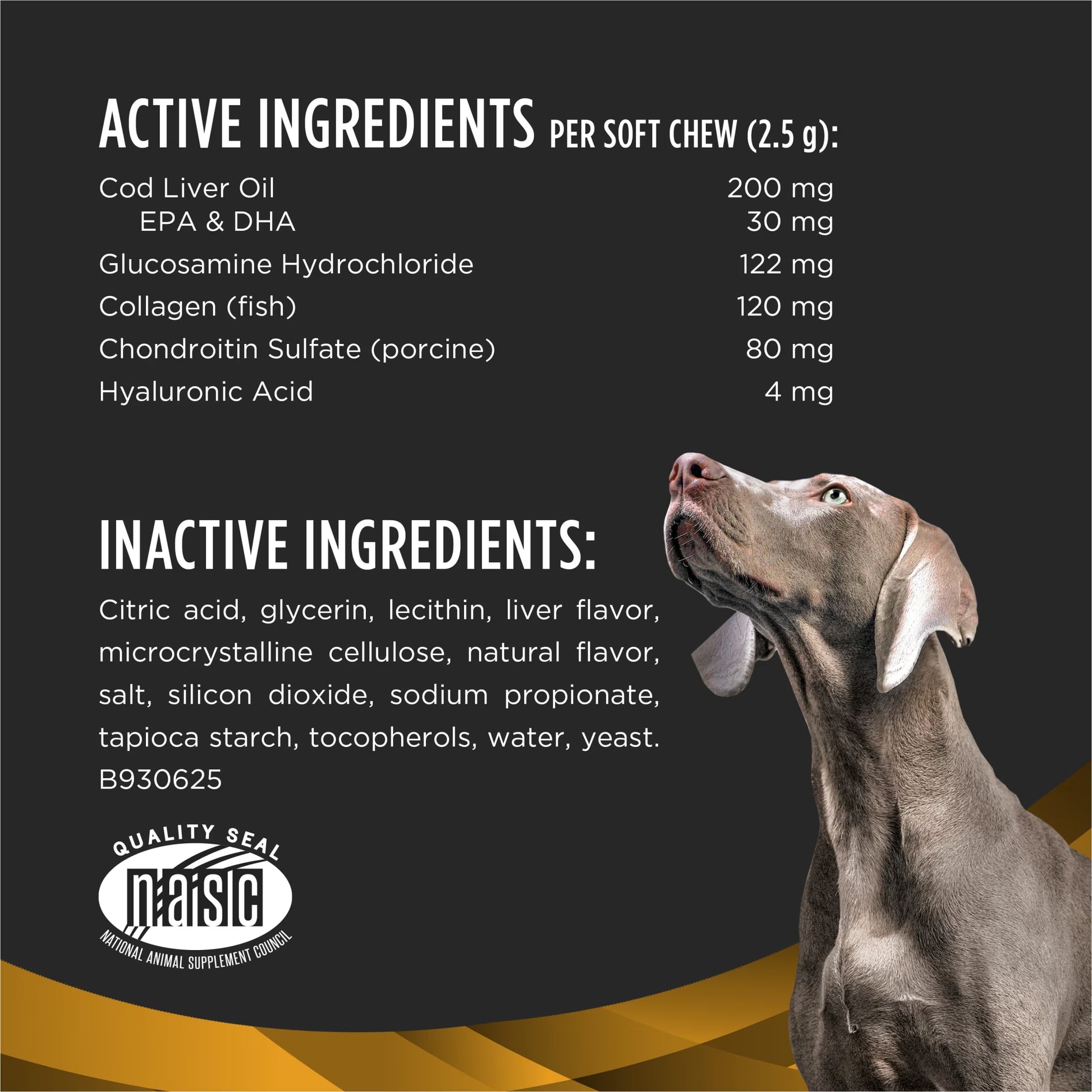 Veterinary Supplements Joint Care Mobility Canine Joint Supplement Hip and Joint Small Breed Dog Chews, 2.65 Oz.