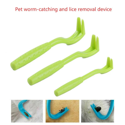 Pet Grooming and Care Kit: Plastic Deworming and Flea Removal Tools for Dogs and Cats