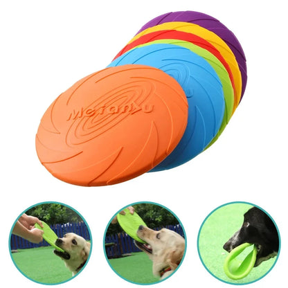 Durable Silicone Flying Disc for Dogs - Perfect for Outdoor Training and Playtime!