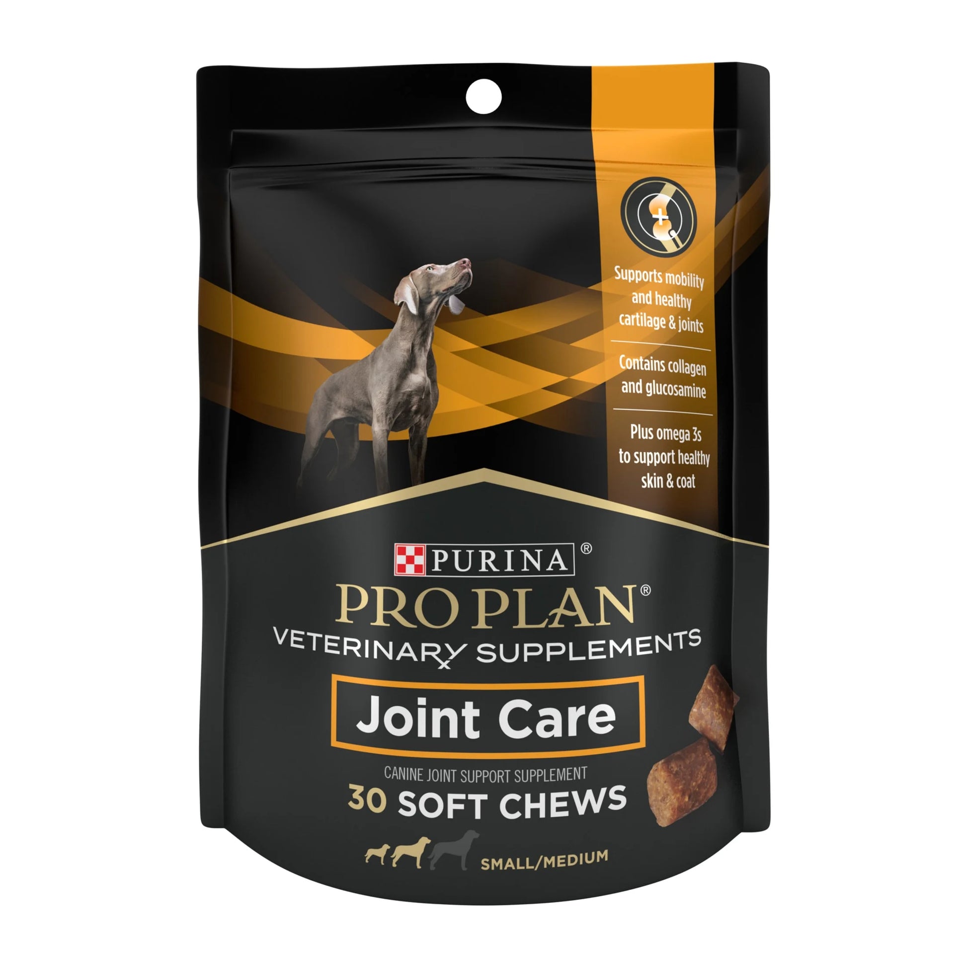 Veterinary Supplements Joint Care Mobility Canine Joint Supplement Hip and Joint Small Breed Dog Chews, 2.65 Oz.