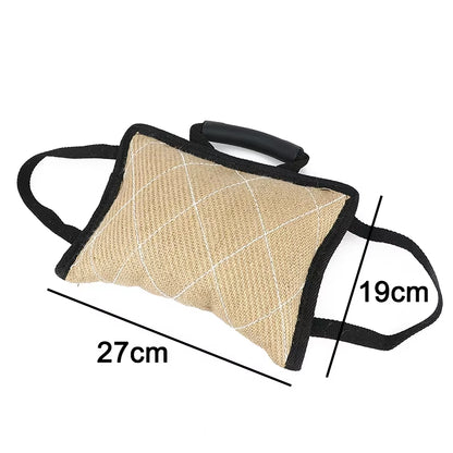 Durable Dog Training Bite Tug Pillow Sleeve with Dual Rope Handles for Malinois, German Shepherd, and Rottweiler
