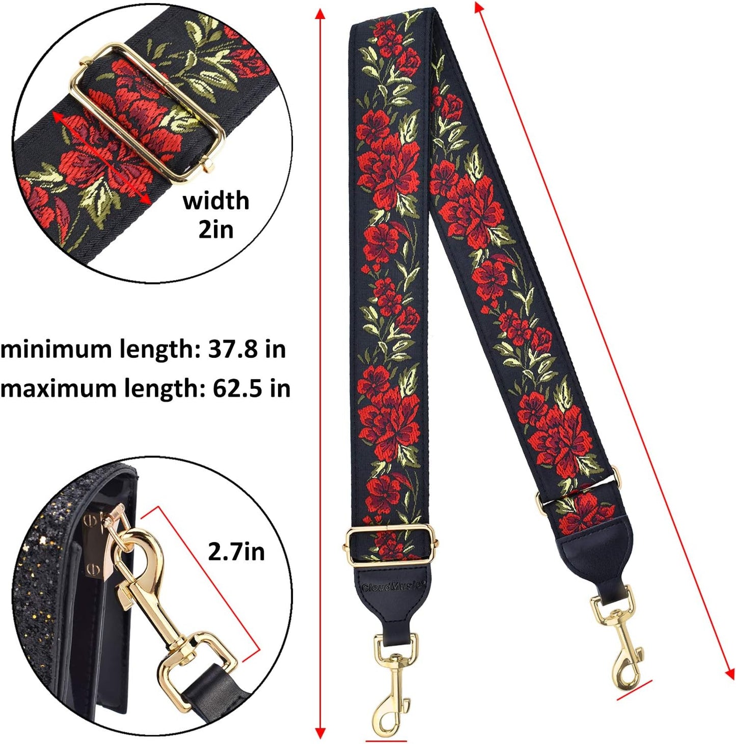 Replacement Handbag Shoulder and Crossbody Strap for Women and Girls