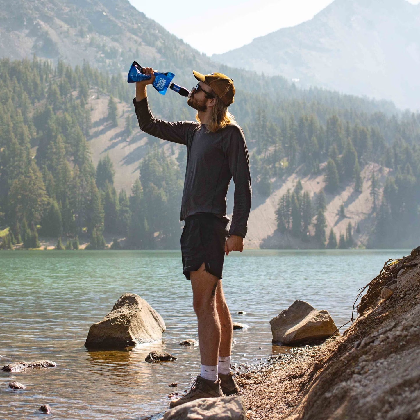 Products SP129 Squeeze Water Filtration System W/ Two 32-Oz Squeeze Pouches, Straw, and Hydration Pack Adapter