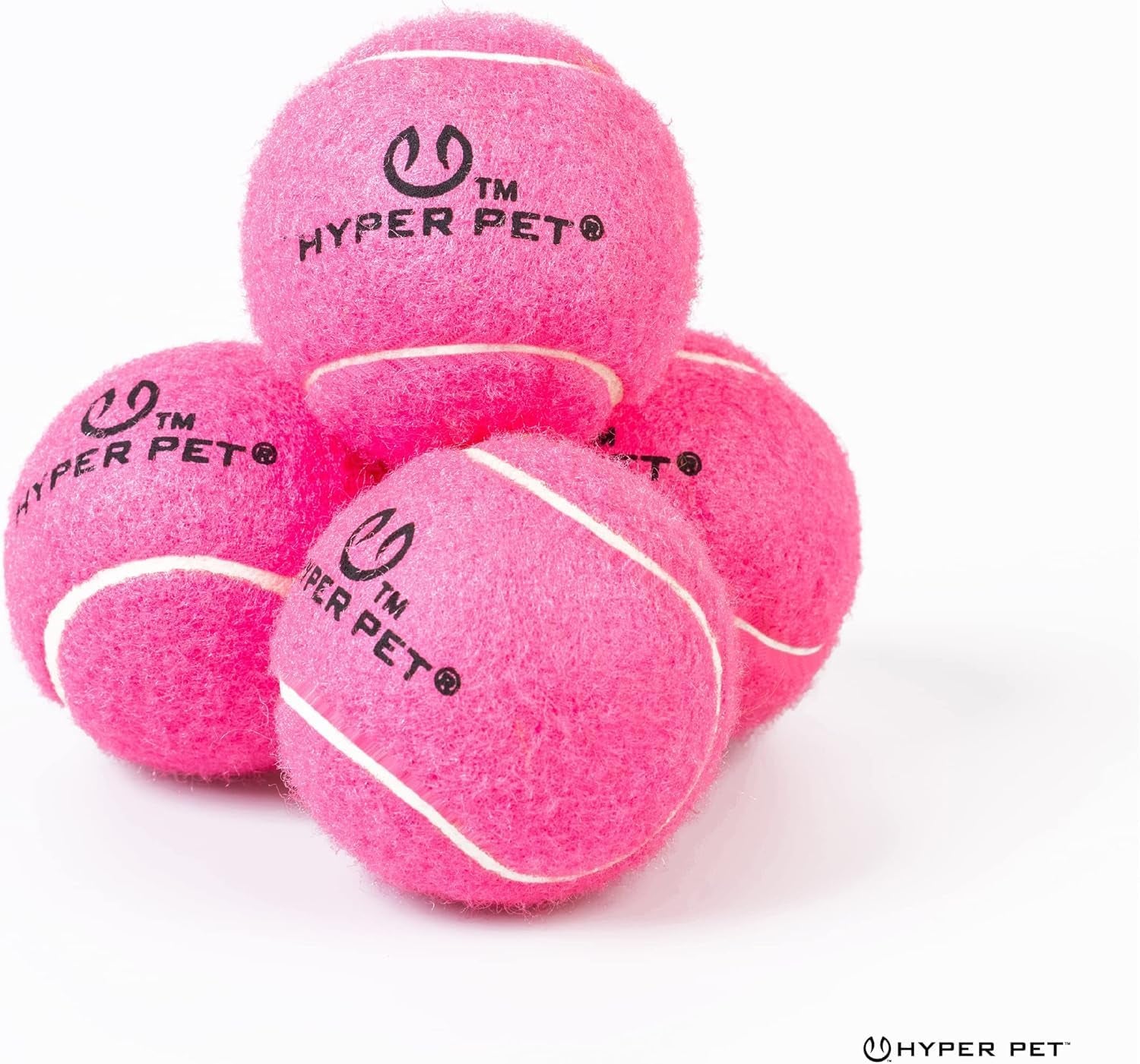 Mini Tennis Balls for Dogs - Safe and Interactive Training Balls Compatible with K9 Kannon Mini Dog Ball Launcher - 4 Pack in Pink