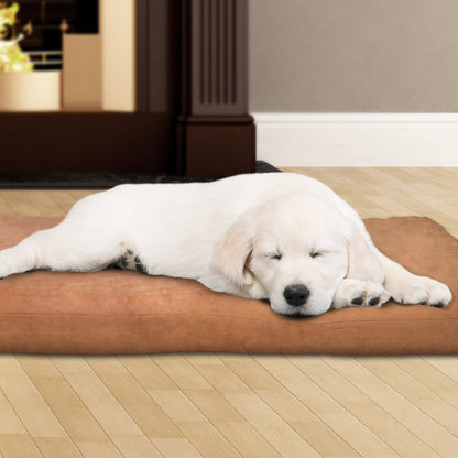 Dog Bed with Removable Cover – 36X27 Pet Bed - 3-Inch Egg Crate Style Foam Orthopedic Dog Bed, Microsuede, and Non-Slip Crate Bed by  (Clay)