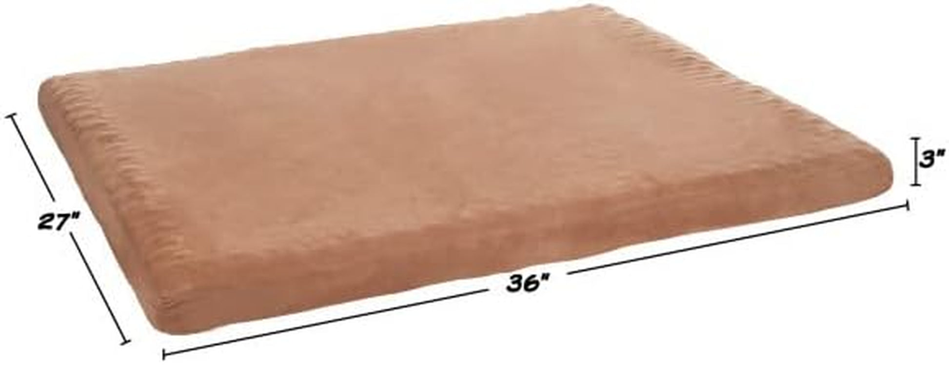 Dog Bed with Removable Cover – 36X27 Pet Bed - 3-Inch Egg Crate Style Foam Orthopedic Dog Bed, Microsuede, and Non-Slip Crate Bed by  (Clay)