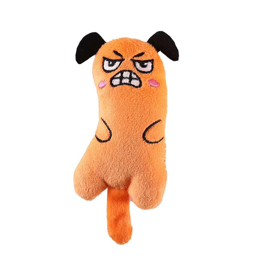 Durable Braided Cotton Rope Dog Chew Toy for Molar Cleaning - Carrot Design
